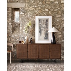 Iris Updated Traditional Matte Black Aluminum Table Lamp|