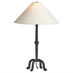 Shauna Updated Traditional Matte Black Aluminum Footed Base Table Lamp|