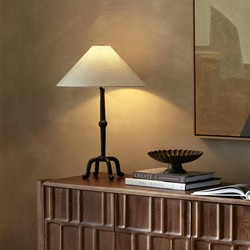 Shauna Updated Traditional Matte Black Aluminum Footed Base Table Lamp|