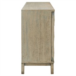 Raine French Country Blue Distressed Reclaimed Pine Wood Sideboard|