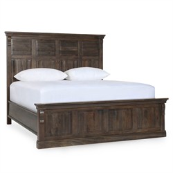 Melany French Country Cocoa Brown Mango Wooden Bed - King|