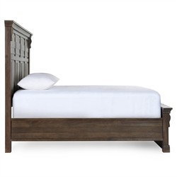 Melany French Country Cocoa Brown Mango Wooden Bed - King|