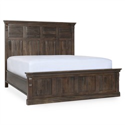 Melany French Country Cocoa Brown Mango Wooden Bed - King|