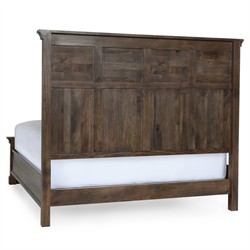 Melany French Country Cocoa Brown Mango Wooden Bed - King|