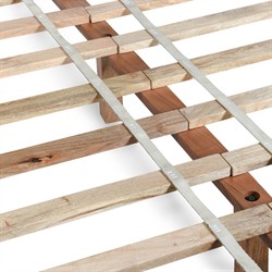 Melany French Country Cocoa Brown Mango Wooden Bed - King|