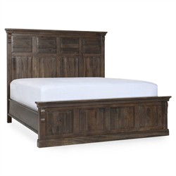 Melany French Country Cocoa Brown Mango Wooden Bed - Queen|