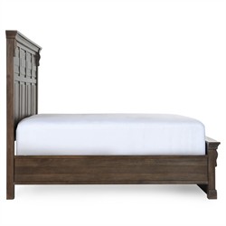 Melany French Country Cocoa Brown Mango Wooden Bed - Queen|