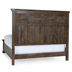Melany French Country Cocoa Brown Mango Wooden Bed - Queen|