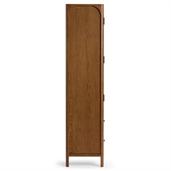 Abdiel Modern Classic Brown Wood Display Cabinet|