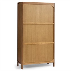 Abdiel Modern Classic Brown Wood Display Cabinet|