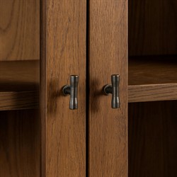 Abdiel Modern Classic Brown Wood Display Cabinet|