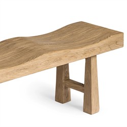 Kellan Modern Classic Brown Reclaimed Elm Wood Entryway Bench|