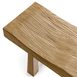 Kellan Modern Classic Brown Reclaimed Elm Wood Entryway Bench|