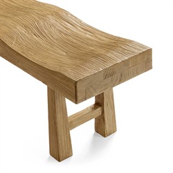 Kellan Modern Classic Brown Reclaimed Elm Wood Entryway Bench|