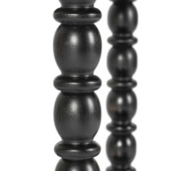 Thomas Updated Traditional Black Acacia Wood Spindle Nightstand|