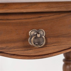 Thomas Updated Traditional Brown Acacia Wood Spindle Nightstand|