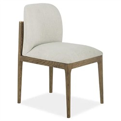 Clia Modern Classic Cream Performance Brown Oak Dining Chair |