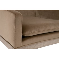 Danielle Modern Classic Brown Velvet Grey Oak Counter Stool|