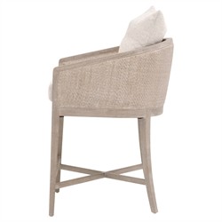 Mason Coastal Beach Cream Performance Grey Oak Counter Stool|