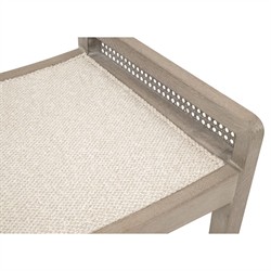 Elias Coastal Beach Cream Performance Woven Cane Counter Stool|