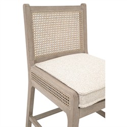 Elias Coastal Beach Cream Performance Woven Cane Counter Stool|