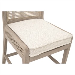 Elias Coastal Beach Cream Performance Woven Cane Counter Stool|