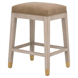 Inaya Modern Classic Grey Ash Wood Counter Stool|