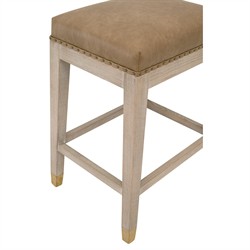Inaya Modern Classic Grey Ash Wood Counter Stool|