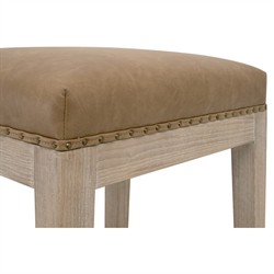 Inaya Modern Classic Grey Ash Wood Counter Stool|