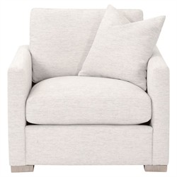 Davis Modern Classic Cream Performance Grey Oak Arm Chair|