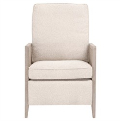 Elias Coastal Beach Cream Performance Woven Cane Recliner Arm Chair|