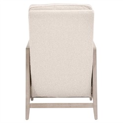 Elias Coastal Beach Cream Performance Woven Cane Recliner Arm Chair|