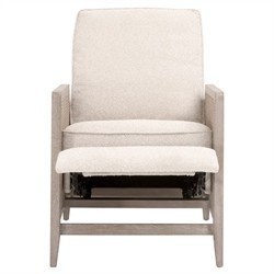 Elias Coastal Beach Cream Performance Woven Cane Recliner Arm Chair|