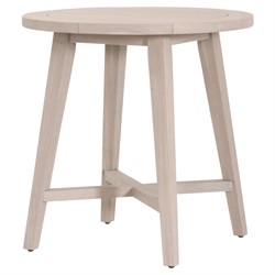 Nadia Coastal Beach Washed Teak Round Outdoor Counter Table - 36"|