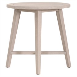 Nadia Coastal Beach Washed Teak Round Outdoor Counter Table - 36"|