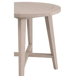 Nadia Coastal Beach Washed Teak Round Outdoor Counter Table - 36"|