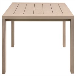 Samuel Coastal Beach Washed Teak Outdoor Rectangular Outdoor Dining Table -72"|