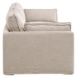 Shomari French Country Cream Performance Slipcovered Outdoor Sofa - 91"|