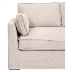 Shomari French Country Cream Performance Slipcovered Outdoor Sofa - 91"|