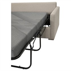 Davis Modern Beige Performance Grey Oak Sleeper Sectional - Left Chaise - 112"|