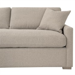 Davis Modern Beige Performance Grey Oak Sleeper Sectional - Left Chaise - 112"|