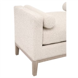 Kelly Modern Classic Cream Performance Natural Grey Oak Accent Stool|