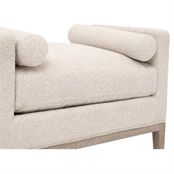 Kelly Modern Classic Cream Performance Natural Grey Oak Accent Stool|