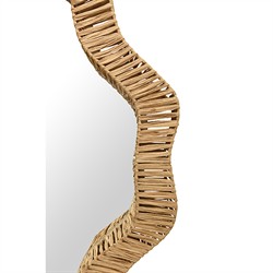 Worlds Away Komodo Coastal Natural Rattan Wall Mirror|