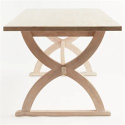 Felicien French Country Whitewash Mango Wood Rectangular Dining Table - 96"|