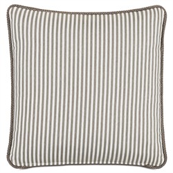 Alona Coastal Beach Beige Striped Performance Indoor Outdoor Throw Pillow - 20x20|