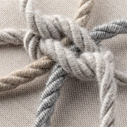 Jero Coastal Beach Beige Lattice Indoor Outdoor Throw Pillow - 20x20|