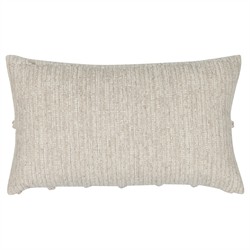 Jero Coastal Beach Beige Lattice Indoor Outdoor Lumbar Pillow - 12x20|