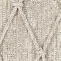 Jero Coastal Beach Beige Lattice Indoor Outdoor Lumbar Pillow - 12x20|