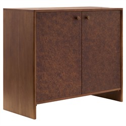 Delwyn Modern Classic Textured Metallic Oak Wood Cabinet|